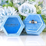 Ellibelle Jewellery Vintage Sapphire & Diamond Platinum Three-Stone Trilogy Ring (2.50cts)