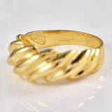 Ellibelle Jewellery Vintage Style 9ct Gold Wave Bombe Ring