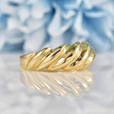 Ellibelle Jewellery Vintage Style 9ct Gold Wave Bombe Ring