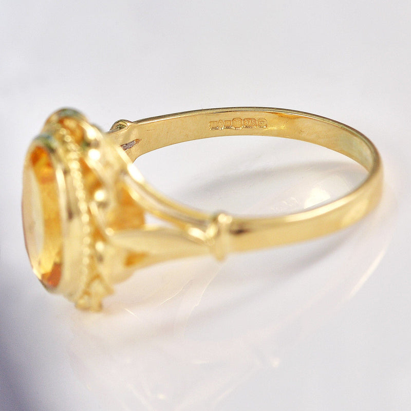 Ellibelle Jewellery Vintage Style Citrine 9ct Gold Dress Ring (1.80ct)