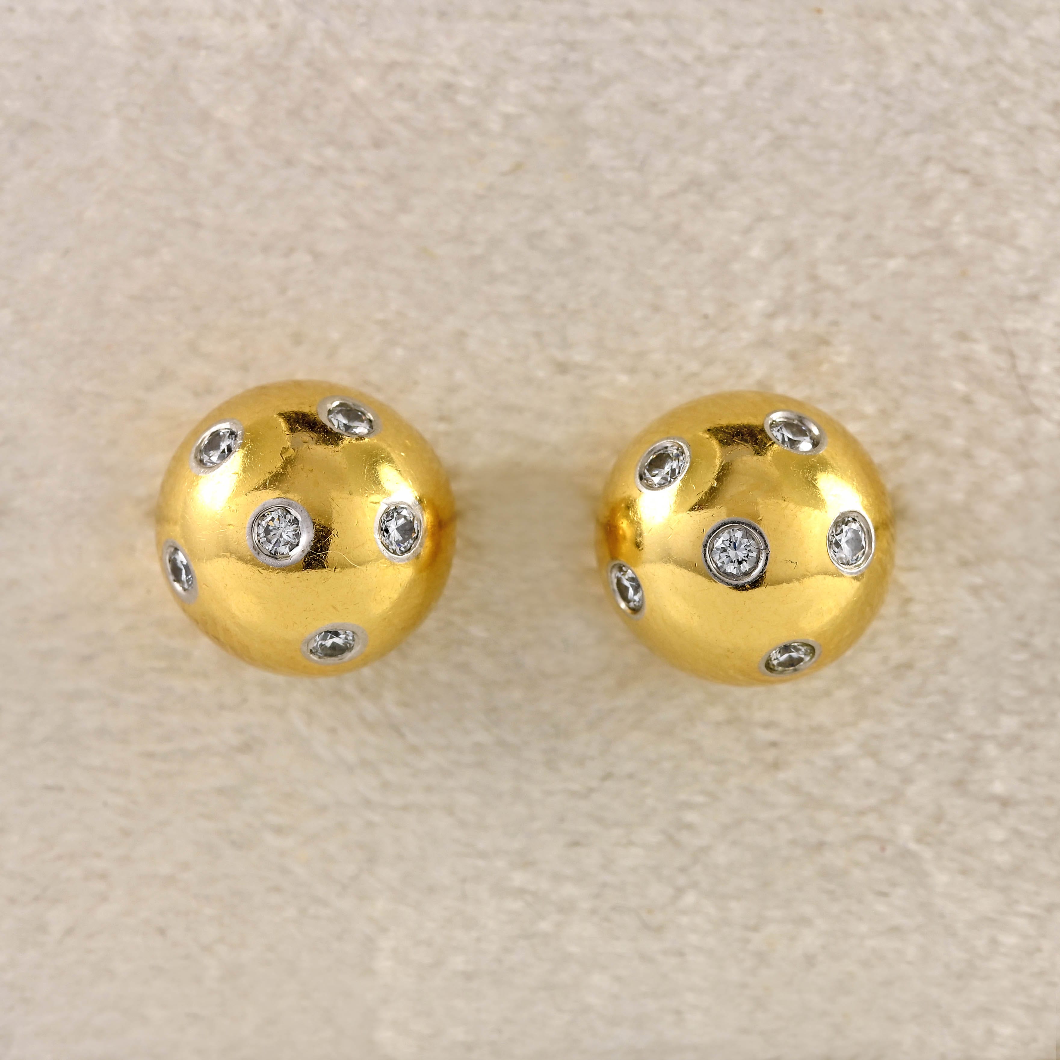 Ellibelle Jewellery Vintage Tiffany & Co Diamond 18ct Gold 'Etoile' Stud Earrings