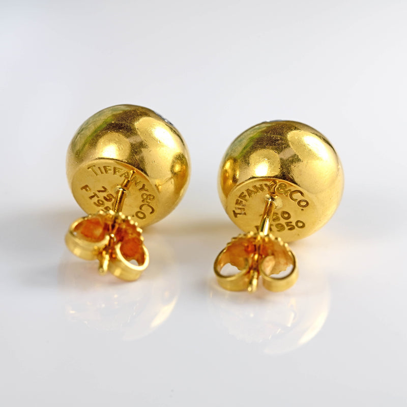 Ellibelle Jewellery Vintage Tiffany & Co Diamond 18ct Gold 'Etoile' Stud Earrings