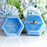 Ellibelle Jewellery Vintage Tsavorite Garnet & Diamond 18ct Gold Seven-Stone Ring