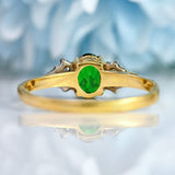 Ellibelle Jewellery Vintage Tsavorite Garnet & Diamond 18ct Gold Seven-Stone Ring