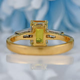 Ellibelle Jewellery Yellow Sapphire & Baguette-Cut Diamond 18ct Gold Three-Stone Ring