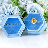 Ellibelle Jewellery Yellow Sapphire & Diamond 18ct White Gold Cluster Engagement Ring (1.77cts)