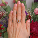 Ellibelle Jewellery Yellow Sapphire & Diamond 18ct White Gold Cluster Engagement Ring (1.77cts)