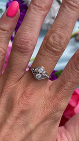 Art Deco 18ct Gold & Platinum Diamond Ring (0.50cts)