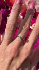 Edwardian 0.82ct Old European Cut Diamond 18ct Gold & Platinum Solitaire Ring