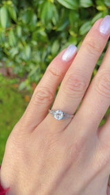 Art Deco Platinum & Old European-Cut Diamond Engagement Ring