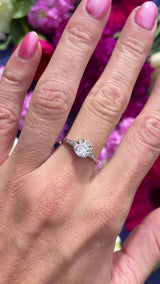 Art Deco 1.30 Carat Old European Cut Diamond Platinum Engagement Ring