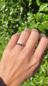 Antique Victorian Sapphire 18ct Gold Six-Stone Ring