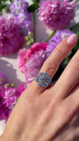 Vintage 1971 Diamond 18ct Gold Seven-Stone Daisy Cluster Ring (2.10cts)