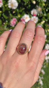 Antique Moss Agate 15ct Gold Ring