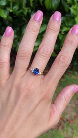 Sapphire & Diamond 18ct Gold Seven-Stone Ring