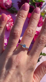 Vintage Millennium Emerald-Cut Diamond 18ct White Gold Three-Stone Engagement Ring