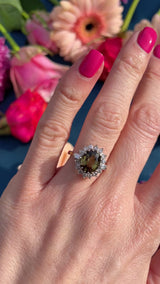 Vintage Andalusite & Diamond 18ct Gold Cluster Ring (3.04cts)