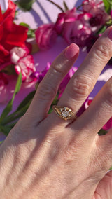 Antique Victorian Old-Mine-Cut Diamond 18ct Gold Solitaire Ring (0.40cts)