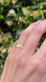 Victorian Style 9ct Yellow Gold Buckle Ring