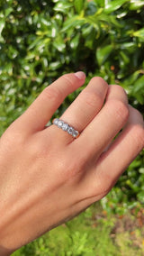 Art Deco Style 1.00-Carat Diamond 18ct Gold Five-Stone Bezel Ring