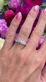 18ct Gold Diamond Five-Stone Half-Eternity Band Ring (1.25cts)