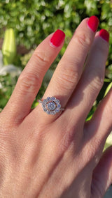Diamond 18ct White Gold Floral Cluster Ring (0.70cts)