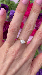 Vintage 1990 Heart-Shaped-Cut Diamond 18ct Gold Solitaire Engagement Ring (0.70cts)