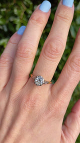 Vintage 1965 18ct Gold & Platinum Diamond Engagement Ring (0.70ct)