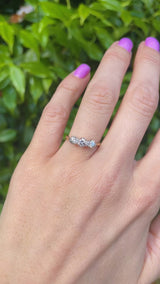 Art Deco 1930s Diamond 18ct Gold Platinum Three-Stone Engagement Ring