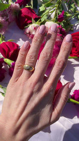 Edwardian 1909 Diamond 18ct Gold Three-Stone Starburst Gypsy Ring