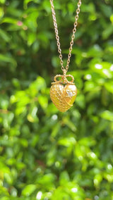 Victorian 15ct Gold Old-Cut Diamond Heart Pendant