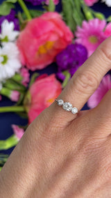 Art Deco 18ct Gold & Platinum Diamond Three-Stone Engagement Ring (0.50cts)