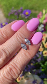 Vintage Marquise-Cut Diamond & Platinum Stud Earrings (1.30cts)