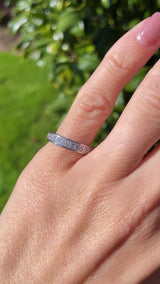 Vintage Princess-Cut Diamond 18ct White Gold Half-Eternity Wedding Band Ring (1.00ct)