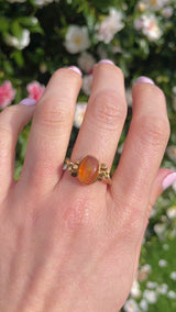Vintage 1988 Water Opal 18ct Gold Ring