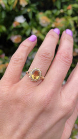 Vintage Style Citrine 9ct Gold Dress Ring (1.80ct)