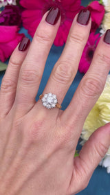 Vintage Diamond 18ct Gold Nine-Stone Cluster Ring (1.30cts)