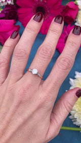 Art Deco Diamond 18ct Gold Platinum Engagement Ring (0.70cts)