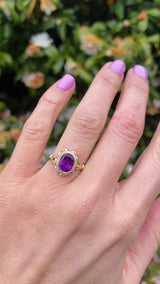 Vintage Style Amethyst 9ct Gold Dress Ring (1.95ct)