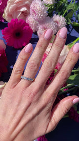 Vintage 18ct Gold Diamond Six-Stone Half-Eternity Band Ring (0.78cts)