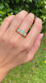 Antique Opal & Diamond 18ct Gold Ring