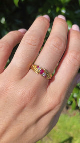 Antique Victorian Ruby & Diamond 18ct Gold Ring