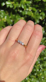 Vintage Diamond 18ct Gold Three-Stone Engagement Ring (0.57cts)