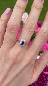 Edwardian Sapphire & Diamond 18ct Gold Platinum Ring