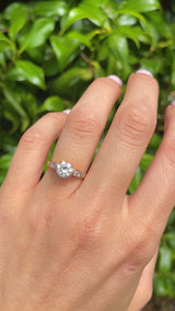 Vintage 1978 18ct Gold & Platinum Diamond Engagement Ring (1.23ct)