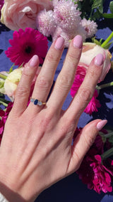 Vintage 1981 Sapphire & Diamond 18ct Gold Three-Stone Ring (0.70cts)