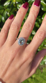 Aquamarine & Diamond Platinum Engagement Ring (2.72ct)