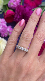 Edwardian Old Mine Cut Diamond 18ct Gold Five Stone Ring (1.40cts)