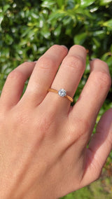 Vintage 1993 Diamond 18ct Gold Solitaire Engagement Ring (0.52ct)