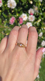 Antique Victorian Diamond 18ct Gold Belcher Ring